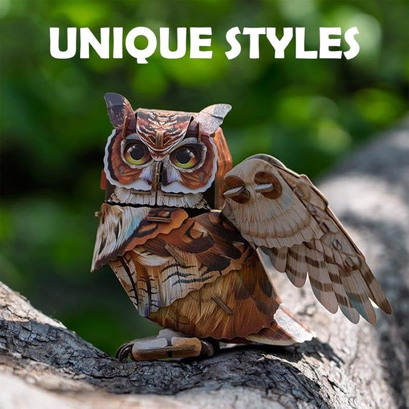 بلوبيرد DIY طقم نموذج ثلاثي الأبعاد للغز مع صوت نداء الطيور هدية حرفية تعليمية - Image 5